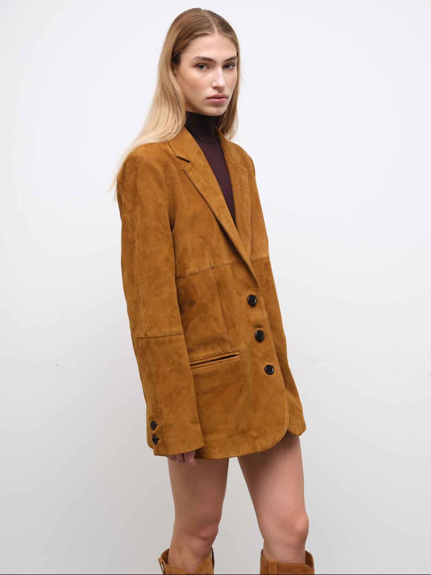 Camel Suede Blazer
