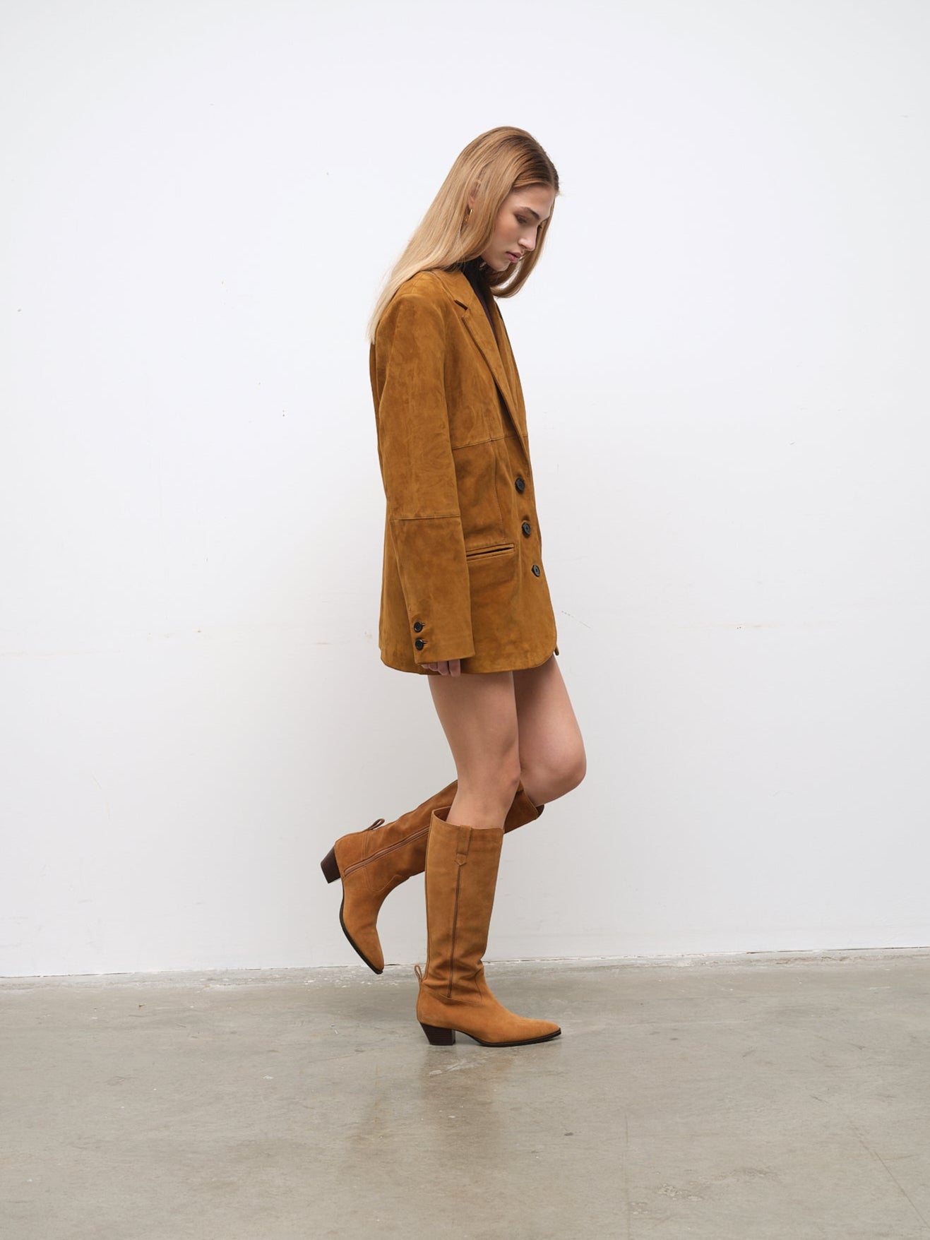 Camel Suede Blazer
