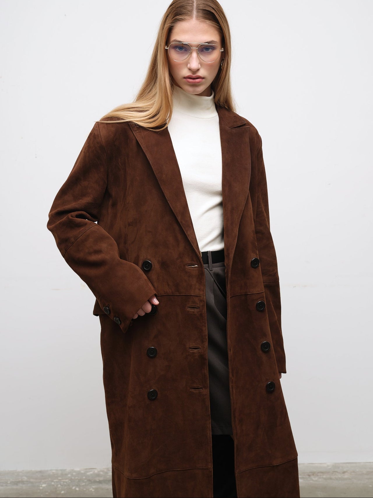 Espresso Suede Coat