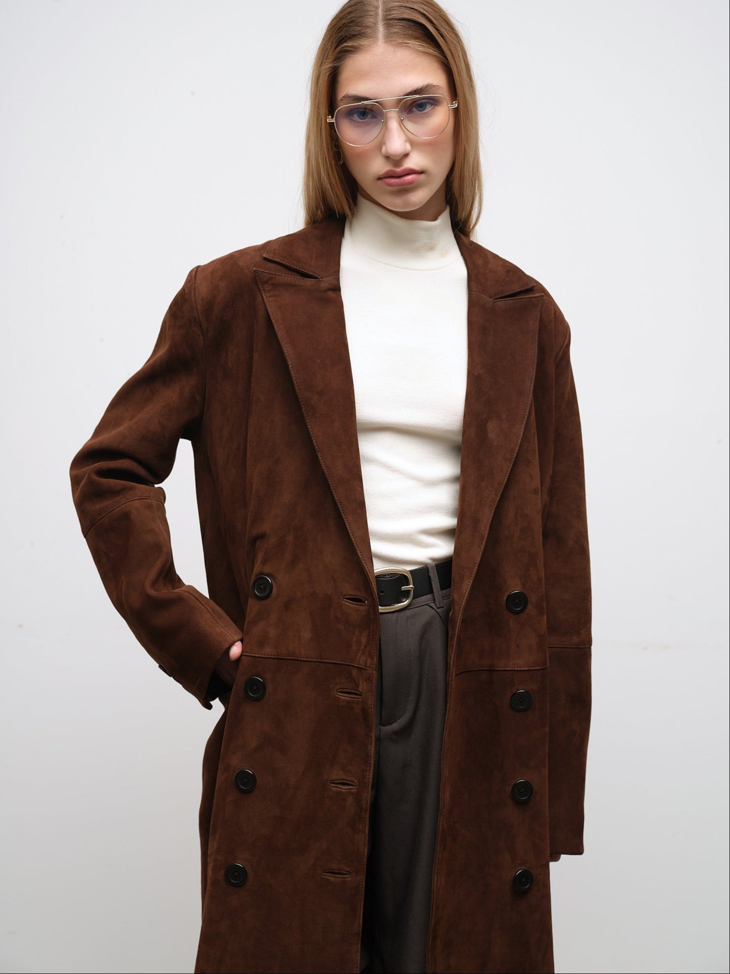 Espresso Suede Coat