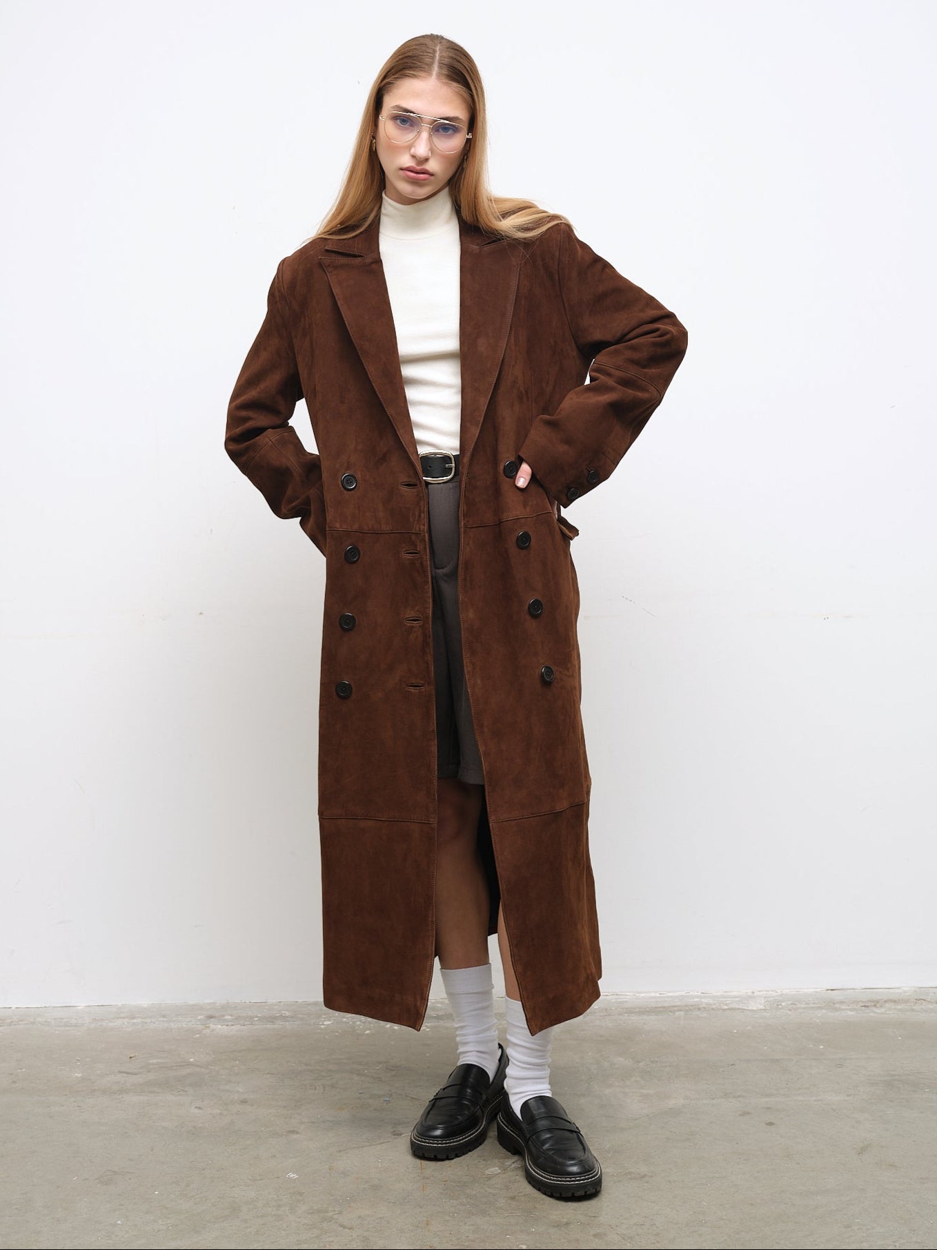 Espresso Suede Coat