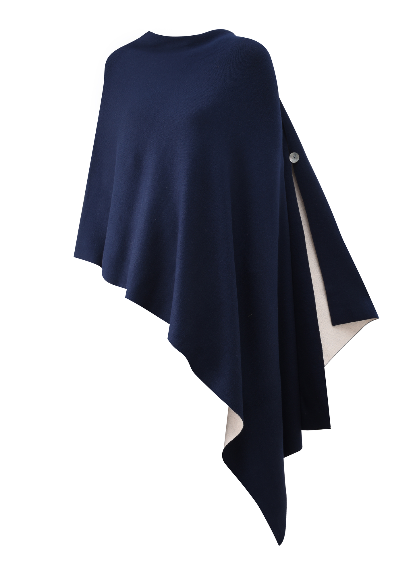 Navy Cloud Knit Cape