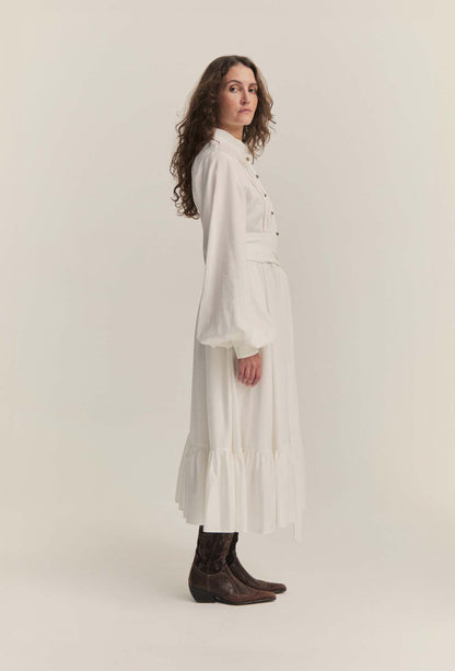 White Billow Dress