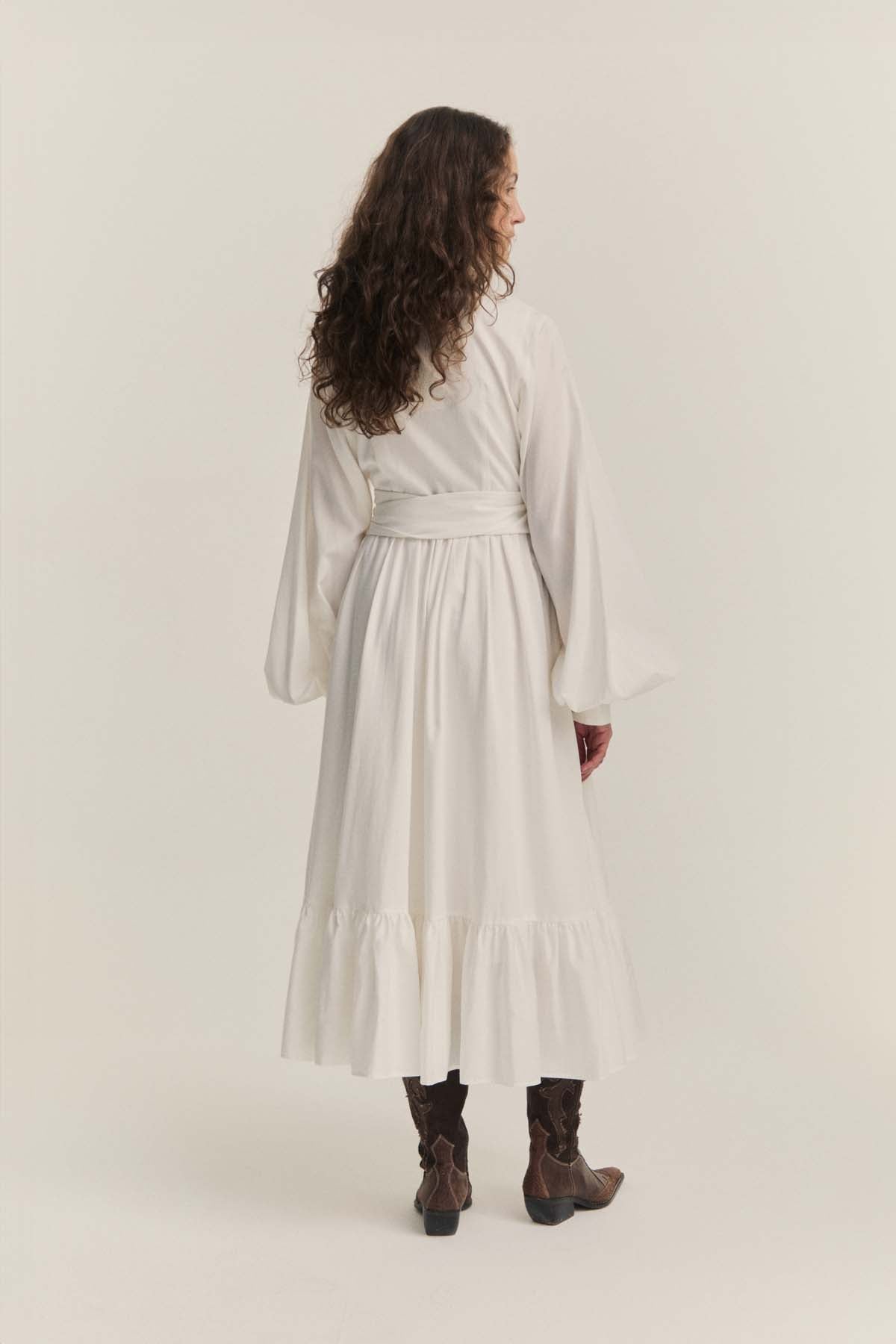 White Billow Dress