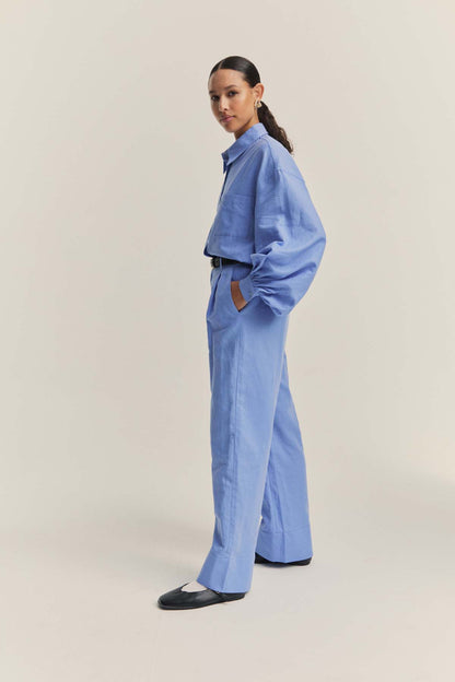 Blue Linen Pants