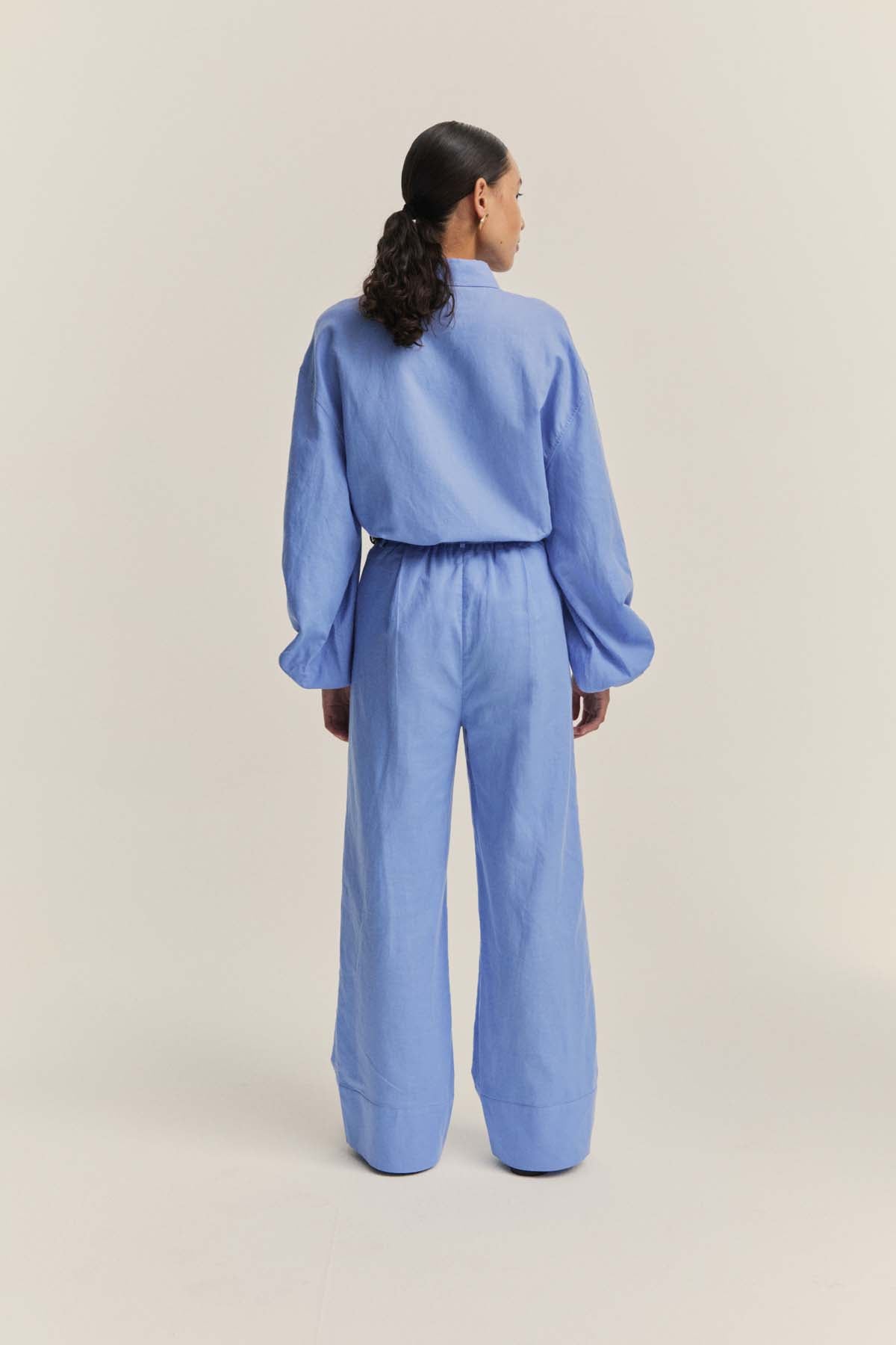 Blue Linen Pants