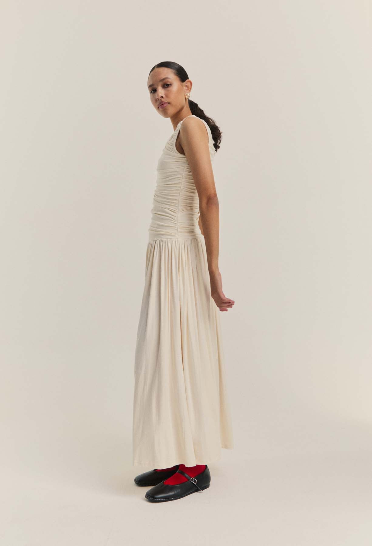 amai maxi dress in white Runaway The Label Amana Maxi Dress - White