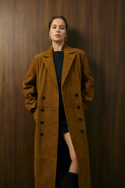 Camel Suede Coat