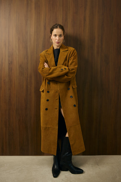Camel Suede Coat