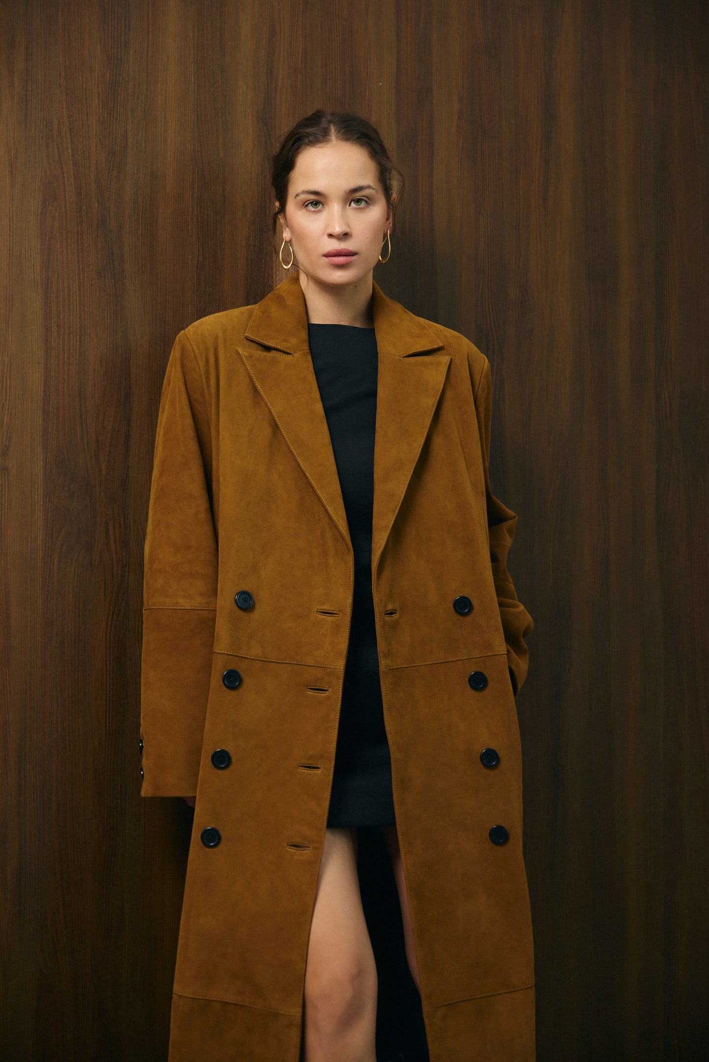 Camel Suede Coat