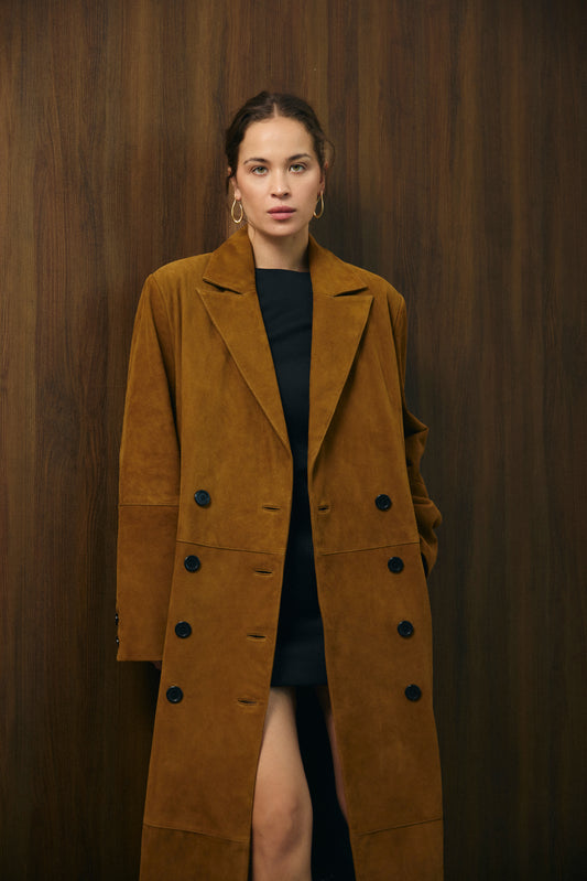 Camel Suede Coat