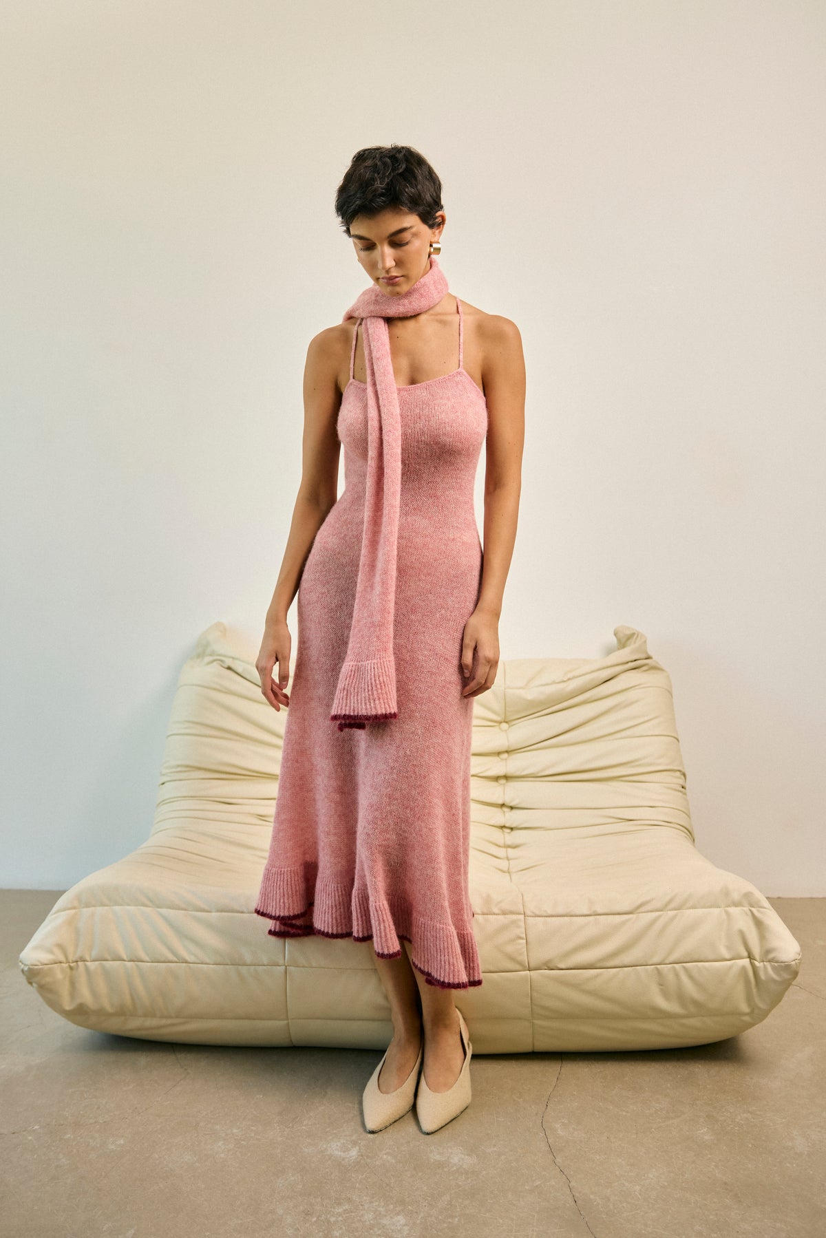Blush Knit Scarf