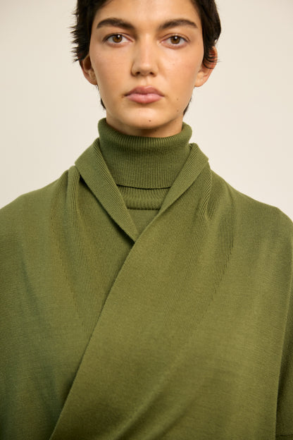 Olive Roll Neck Top
