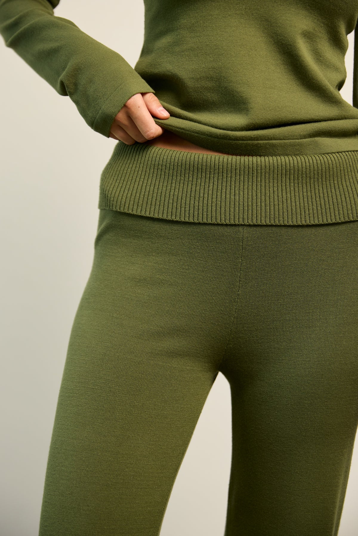 Olive Knit Pants