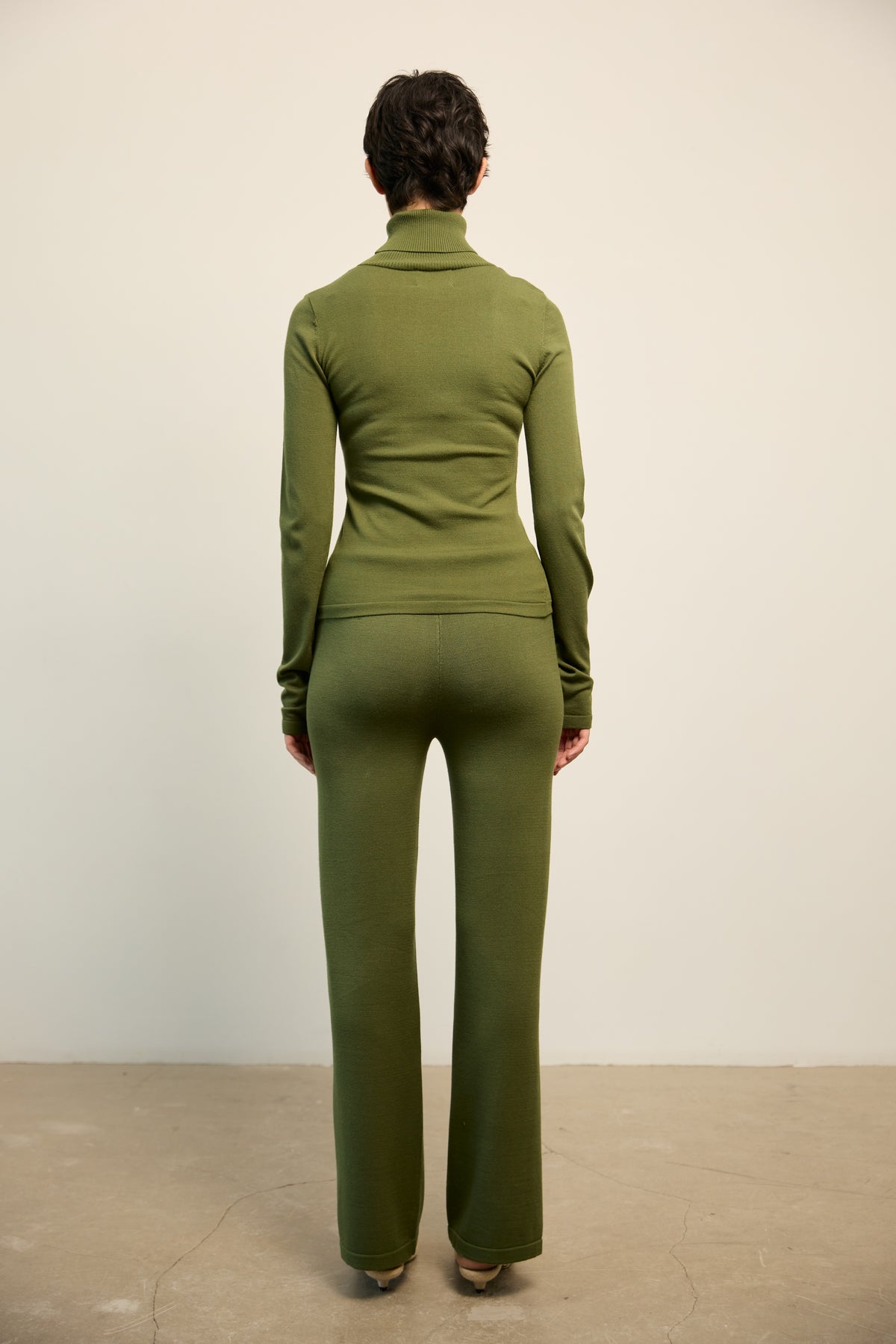 Olive Knit Pants