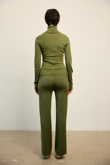 Olive Knit Pants
