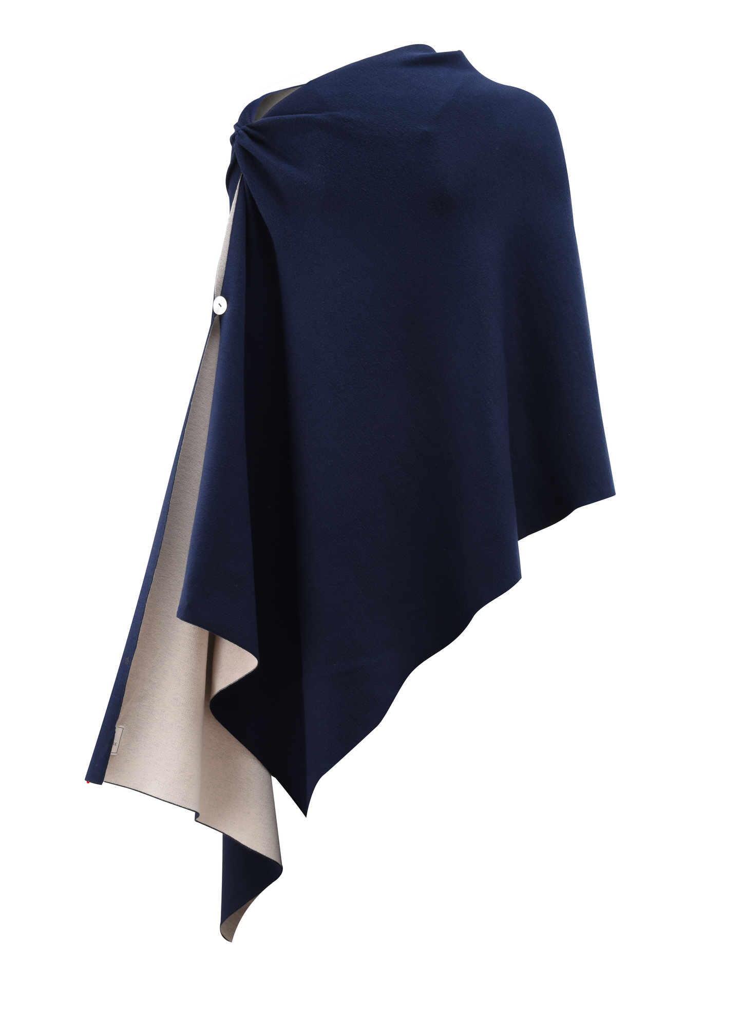 Navy Cloud Knit Cape