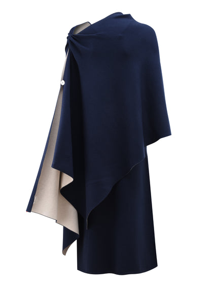 Navy Cloud Knit Dress