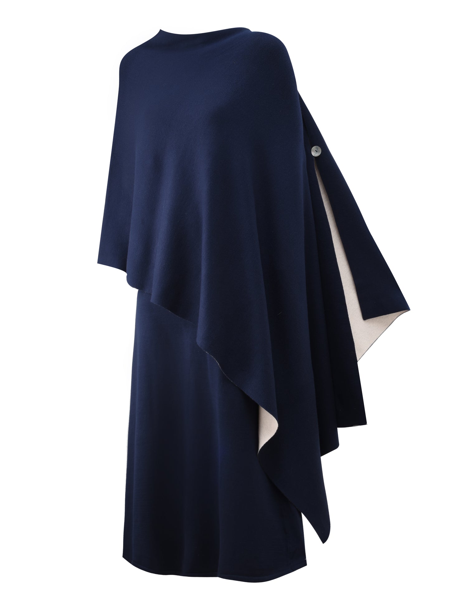 Navy Cloud Knit Dress
